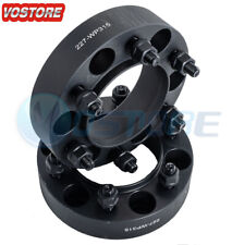 2x 1.5'' 6 Lug Black Hubcentric Wheel Spacers Adapters 6x5.5 for Chevy Silverado picture