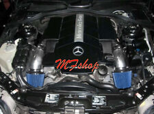 Black Blue Dual Air Intake Kit For 1999-2005 Mercedes Benz S320 3.2L V6 W220 picture
