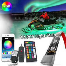 Snowmobile LED Lighting Kit All-Color UnderBody Light Music Neon Strips 12pcs picture