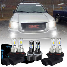 For 2002 2003 2004-2006 GMC Envoy XL LED Lights Headlights + Fog Bulbs Kit 6000K picture