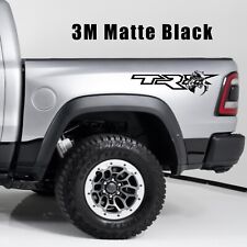 2021-2023 RAM TRX Bedside Decal Set - OEM Size W/ Raptor Eater Logo Matte Black  picture