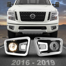 Fog Lights Lamps Pair For 2016-2019 Nissan Titan + Wiring + Switch Kit W/ Bulbs picture