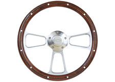 STRF8PW160-69 Brothers Trucks Custom Steering Wheels - Polished / Wood - Bowtie picture