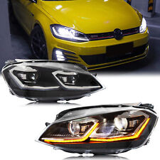 LED Headlights For Volkswagen VW Golf 7 VII MK7 2015-2017 Sequential Front Lamps picture