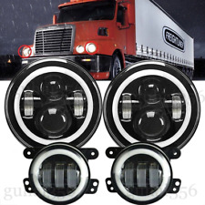 Fit Freightliner Century Class 7'' LED Projector Headlight Hi/Lo & 4'' Fog Light picture