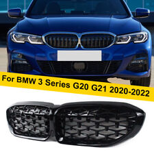 For BMW G20 G21 330i M340i 2019-22 Gloss Black Diamond Front Kidney Grill Grille picture