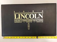 1986 LINCOLN COLOR & UPHOLSTERY SELECTIONS CONTINENTAL TOWN CAR MARK VII DEALER picture