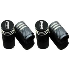 4x Black Lincoln Wheel Tire Caps Air Valve Stem Cover for Continental Town Car picture