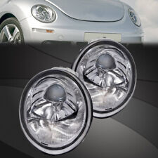 Fits 1998-2005 Volkswagen Beetle Halogen Chrome Headlights Set picture