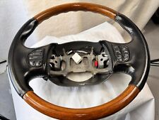 97-03 Ford  F250 F350 Excursion Navigator   BLACK  Leather + WOOD Steering Wheel picture