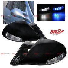 For 05-10 Chevy Cobalt White Blue LED M-3 Style Manual Adjust Black Side Mirror picture