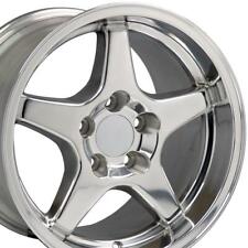 17x9.5 in 17x11 in Polished Wheels SET Fit Camaro C4 Corvette ZR1 Rims picture