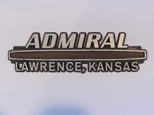 Vintage Admiral Motor Co Lawrence Kansas Plastic Dealer Badge Emblem Tag Trunk picture