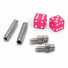 1962 Ford Club Wagon Pink Dice Tire Valve Wheel Stem Caps good luck license trim picture
