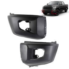 Fit For 2014-2021 Toyota Tundra Front Bumper Ends Caps Matte Black Left+Right picture