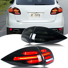 LED Black  Tail Lights for Porsche Cayenne 2011-2014 958 Sequential Rear Lamps  picture
