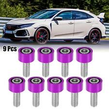 9pcs M8x1.25 Header Manifold Cup Washers Bolts Purple for Honda Civic for Acura picture