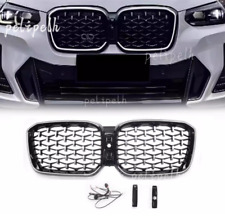 For BMW X3 X3M X4 X4M 2022-2024  LED Gloss Black Alveolate Front Kidney Grill picture
