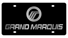 Mercury Grand Marquis Inlaid Design Matte Black License Plate Official Licensed picture