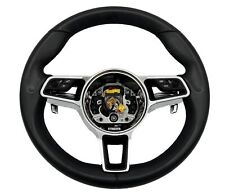 15-19 OEM Porsche Macan 95B Cayman Steering Wheel Black Leather w/ Shifters picture