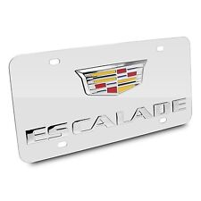 Cadillac Escalade Crest 3D Logo Chrome Stainless Steel Auto License Plate picture
