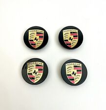 15-22 PORSCHE MACAN Center Caps Set Of 4 65mm Gloss Black Concave. picture