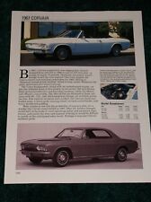 ★★1967 CHEVY CORVAIR 500-MONZA-COUPE-CONVERTIBLE SPEC SHEET INFO PHOTO 67★★ picture