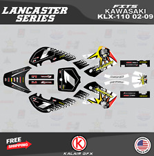 Graphics Kit for Kawasaki KLX110 (2002-2009) KLX 110 Lancaster-White picture