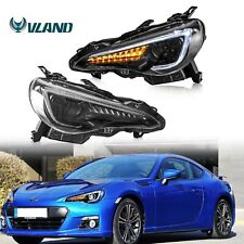 Pair LED Headlights Sequential Indicator Fit For Subaru BRZ Scion FR-S Toyota 86 picture