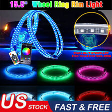 4x 15.5'' Dual Row RGB LED Wheel Ring Lights For Polaris Slingshot Bluetooth APP picture