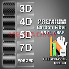 3D 4D 5D 7D Forged Matte Gloss Semi Black Carbon Fiber Vinyl Wrap Sticker picture