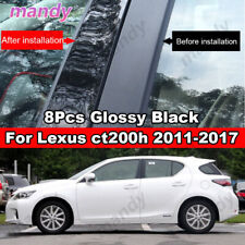8Pcs Black Car BC Pillar Post Sticker Trim Decor For Lexus CT200h 2011-2017 picture