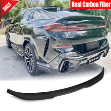 Fit For BMW X6 G06 X6M 2020-2023 Real Carbon Fiber Rear Trunk Lip Spoiler Wing picture