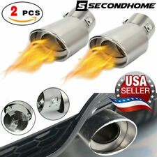 2XAuto Car Exhaust Pipe Tip Tail Muffler Stainless Steel Replacement Accessories picture