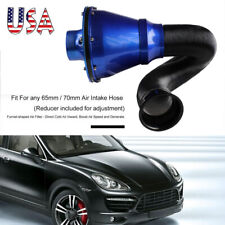 US Universal Apollo 70mm Cold Air Intake System Air Filter Kit Blue with Logo picture