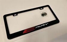 E-Ray Corvette Black Metal License Plate Frame with Screws and Caps picture