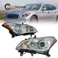 For 2011-2014 Infiniti M37 M56 Q70 HID Headlights W/AFS Projector Chrome picture