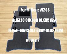  For M-Benz W208 CLK320 CLK430 CLK55 AMG FLOOR  MATS SET GRAY BLUE TRIM 1998-02 picture