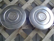 TWO VINTAGE 1980 81 82 83 84 1985 VOLVO 240 DL CENTER CAPS HUBCAPS WHEEL COVERS picture