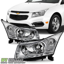 2011 2012 2013 2014 2015 Chevy Cruze Chrome Headlights Headlamps Left+Right Pair picture