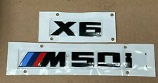 For B M X6 Series Gloss Black Emblem X6+M50i Rear Trunk  Badge For X6 Series picture