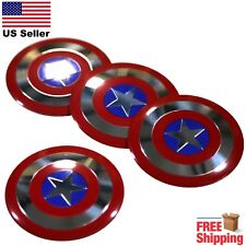 (PACK OF 4) Captain America Shield Wheel Center Cap Sticker Decals 2.20