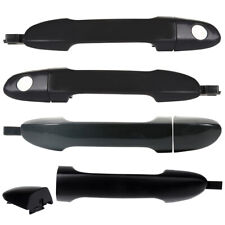 4x Door Handle For 2004-2009 Kia Spectra Exterior Smooth Black Right Left Side picture