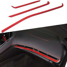 Red Carbon Fiber Console Dashboard Strip Panel Trim For Corvette C8 Z51 2020-23 picture