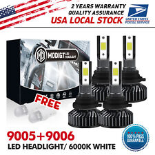 Headlights LED Super White For 1992-1996 Honda Prelude High Low Beam 6000k New picture