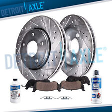 Rear Drilled Brake Rotors + Ceramic Pads for 2001 2002 2003 - 2005 BMW 325i E46 picture