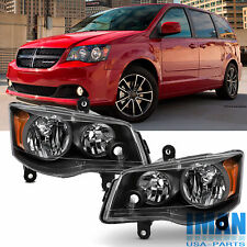 Black Housing Amber Concer Headlights Assembly For Dodge Grand Caravan 2011-2020 picture
