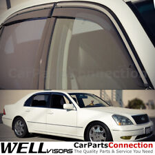 WellVisors Window Visors 2001-2006 For Lexus LS430 Side Deflectors Chrome picture