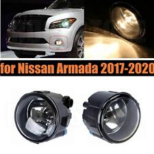 Pair of Front Fog Light Driving Lamp For Nissan Armada 2017-2020 Clear Lens picture