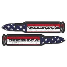 2 pack Merica Bullet America USA 2nd Amendment Vinyl Decal Sticker Truck US Flag picture